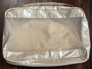 Vacay Ivory Shimmer Toiletry Bag Makeup Cosmetic Organizer Case 8-PC452-02